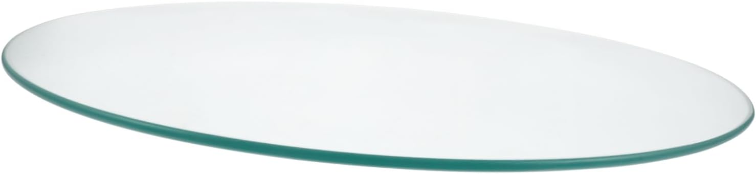 Round Tempered Glass Coffee Table Top Elegant Design for Dining Living Patio Use Easy to Maintain Stylish End Table