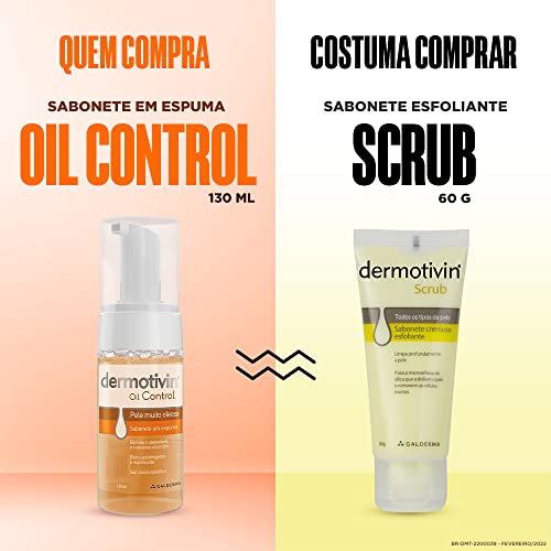 Dermotivin Espuma De Limpeza Facial Pele Oleosa Oil Control 130ml