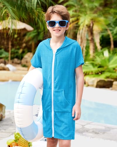 Image of BesserBay Boys Girls Swim Cover Up Terry Cloth Swimwear