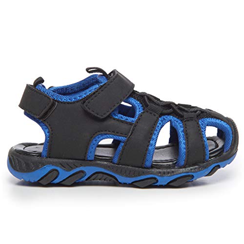 Skysole Boy Athletic Fisherman Closed-Toe, Mesh, Adjustable Strap, Kid Slippers, Royal, 7-8 Toddler #TOP3