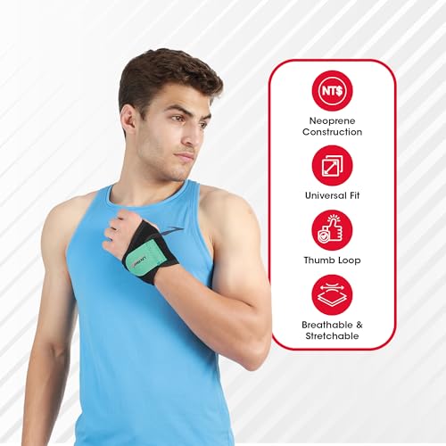 Image of Life Wear Wrist Wrap with Thumb Loop, Neoprene Wrist Support for Pain Relief, Compression and Sports, Adjustable Wrap for Men and Women, Gym, Typing, Tendonitis, Carpal Tunnel, 1 Unit, Universal Size
