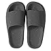 Produktbild HSHAPAY Unisex Badeschuhe Damen Slides Sandalen Hausschuhe Herren Sommer Garten Badelatschen Rutschfest Plattform Badeschlappen Slippers Slide Indoor/Outdoor (40/41, Schwarz, numeric_40)