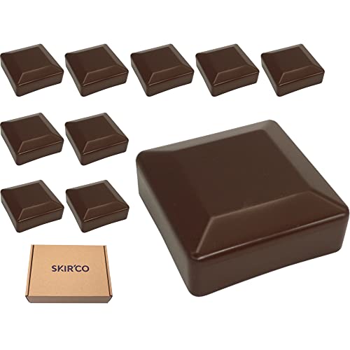 Miniatura 2 de Skir Co 10 Piezas Tapones Cuadrados Para Postes De Valla, 70 X 70 Mm, Tapas De Plástico Marrón Para Postes De Valla, Color Marrón Ral 8028