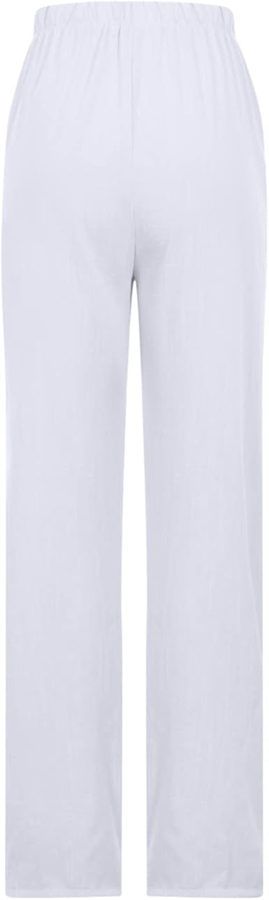 Pantaloni Lunghi Da Donna Estivi Larghi In Lino, Pantaloni Ragazza Estivi,  Pantaloni Eleganti Vita Alta, Pantaloni Da Spiaggia, Pantaloni Gamba Larga  Estivi, Pantaloni Da Donna Estivi Eleganti In Lino : Amazon.it:  Abbigliamento