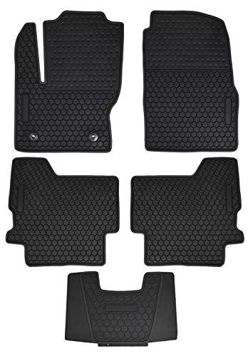 Megiteller Car Floor Mats Custom Fit for Ford Escape 2013 2014 2015 2016 2017 2018 2019 2020 2021 2022 Odorless Washable Heavy Duty Rubber (All Weather) Floor Liners Front and Rear Row Set Black