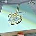 KBFORU Heart Necklace - Handmade Pressed Flower Necklace,Forget Me Not And Queen Anne'S Lace Pressed Wildflower,Forget-Me-Not Flowers Symbolize True Love And Respect - Gold | 18”