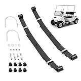 ECOTRIC 3 Leafs Rear Leaf Springs Compatible with 1981+ Club Car DS Golf Cart Heavy Duty with Bushings and Sleeves PAIR
