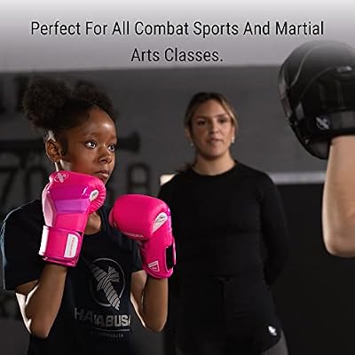 Hayabusa T3 Boxing Gloves for Kids and Teens Wrist and Knuckle Protection, Dual-X Hook and Loop Closure, Splinted Wrist Support, 5 Layer Foam Knuckle Padding