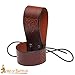 Lord of Battles Medieval Genuine Leather Axe Frog | Axe Holster with Belt Loop | Waist Holder for Axes, Tools (Celtic - Brown)
