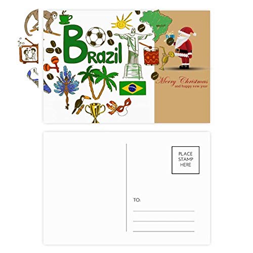 Cartes postales Brésil en cœur lot de 20 papeterie souvenir voyage