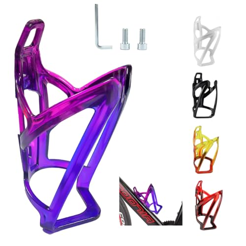 Garegce Bike Water Bottle Cage, Cycling Bottle Cage Durable Non-Slip Bike Drinks Holder, Universal Fit for Mountain MTB Road Bikes Cycling Accessories - Blue Pruple