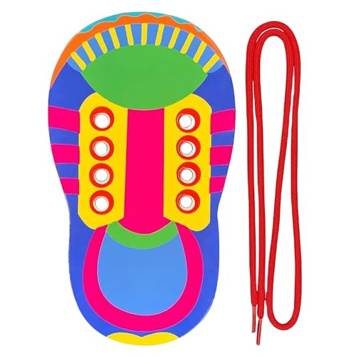 Spielzeug zum Schnüren von Schuhen – Übung zum Schnüren von Schnürsenkeln, Feinmotorik-Spielzeug Binden Schnürsenkeln, Brett Lernen, Schnürsenkel zu binden, Lernspielzeug für Kinder, Frühlernh