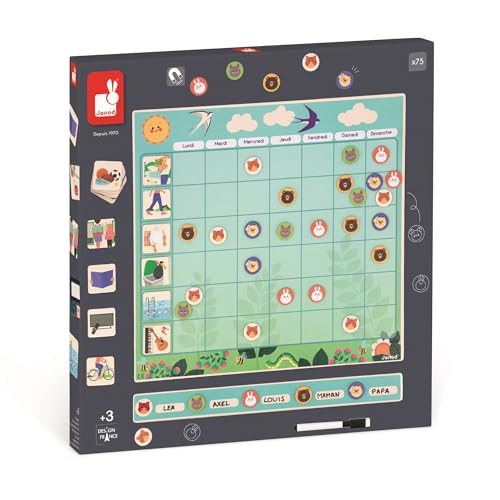 Tableau magnétique Janod pour apprendre la semaine de façon ludique dès 3 ans