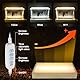 cimsfcor LED-Display-Basis aus Holz, verstellbare flache Kristall-Licht-Display-Basis, rechteckige LED-Lichtbasis für 3D-Kristallglas-Kunstlicht (gelb-1 Stück)