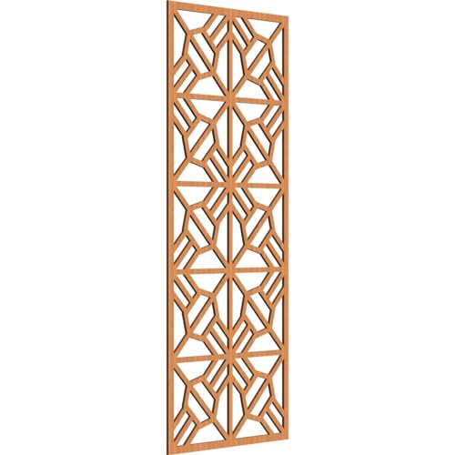 Image of 29 3 /8 inchW x 74 3 /8 inchH x 3 /8 inchT Auburn Decorative Fretwork Wood Wall Panels, Cherry