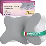 Purpurio Línea Vertebral™ Almohada Cervicales y Cuello con 2 Niveles de Altura – Almohada Ergonómica para Dormir y Anti Ronquidos - Desenfundable y Lavable