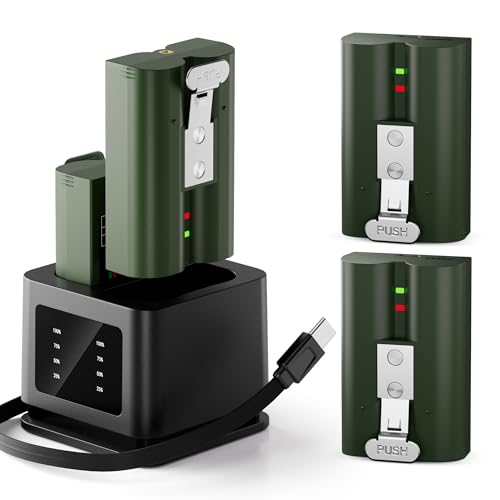 4 Pack 6040mAh Replacement Battery for Ring Doorbell with LED Display Charger & Type-C Compatible with Video Doorbell 2/3/3+/4 Spotlight Cam Stick Up Cam