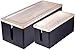 Produktbild Nature Supplies Set mit 2 Kabelboxen aus Kiefernholz - 1 Klein Kabelbox als Schreibtisch-Organizer, 1 Große Box für den Boden für Kabelorganisation (Schwarz)