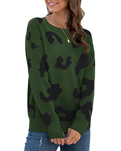 LAISHEN Women's Fall Fashion 2025 Casual Long Sleeve Crewneck Loose Knit Pullover Cute Sweater Tops3