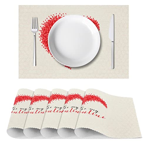 Sets de table pour protéger la table de la chaleur Creative Hearts Be My antidérapant 6x - 3