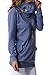 levaca Womens Fashion Loose Fit Shirts Sweatshirts Tunic Tops With Pockets Blue L