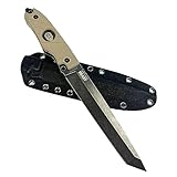 Hoffner Knives Beast 7 Inch Tactical Fixed Blade Knife - Includes Molle Compatible Kydex Sheath