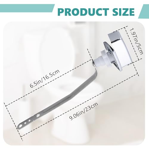 Toilet Flush Handle Replacement Compatible with Kohler 85114-CP, Side Mount Toilet Tank Lever Trip Lever Kit, Polished Chrome