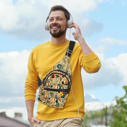 Mochila cruzada con correa ajustable unisex en vibrante diseño multicolor 6