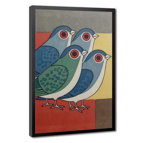 Toile rétro médiévale oiseaux pour créer une ambiance sereine dans la chambre