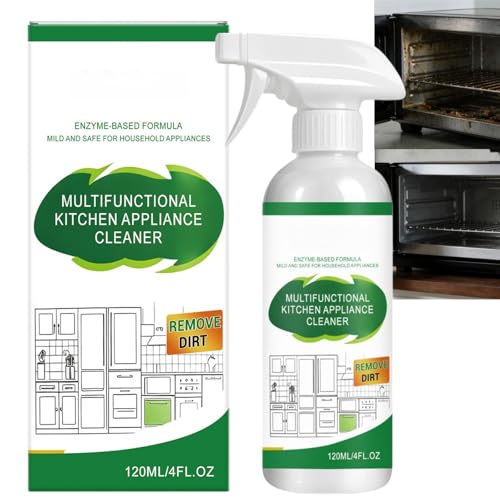 Multi-Purpose Foam Cleaner Spray Heavy Duty Oven Cleaner & Kitchen Degreaser Spray Fly Cleanse Multi-Purpose Oil Cleaner Oil Stain Remover for Cooker Stove Appliances Easy Clean Up Kitchen Oil Stain