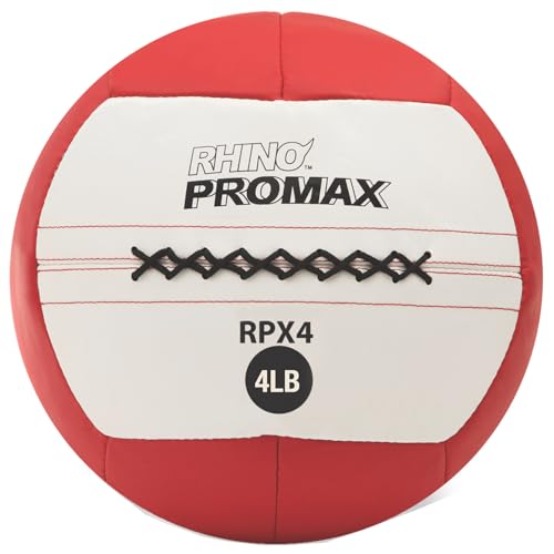 Champion Sports RPX4 Rhino Promax Slam Balls, 4 lb, Soft Shell with Non-Slip Grip, Medicine Wall...