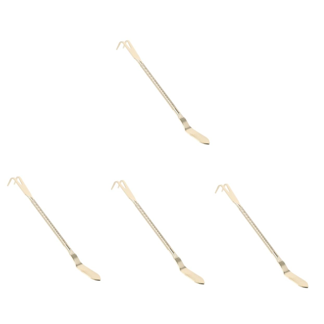 Abaodam 4 Piezas Rastrillo de Bonsai Inoxidable para Jardinería Herramienta Multifuncional para Plantas Macetas Diseño Ergonómico y Acabado para Entusiastas y Profesionales