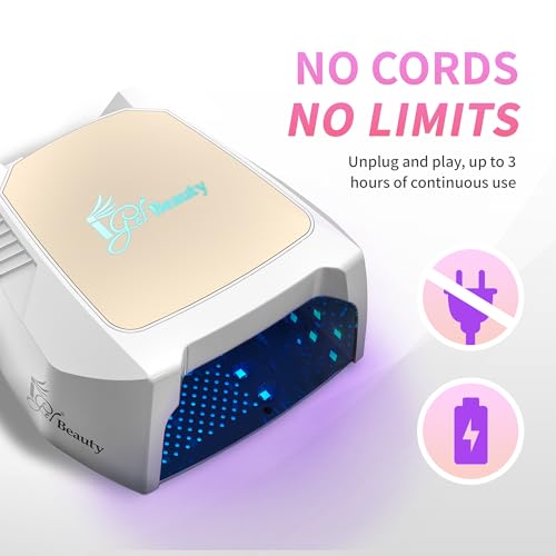 Image of iGel Beauty Hybrid PRO 2.0 UV /LED Nail Lamp - 48W Wireless Rechargeable Nail Dryer, Full Hand Curing, Smart Motion Sensor, Removable Tray, Cordless Gel Lamp for Manicure & Pedicure