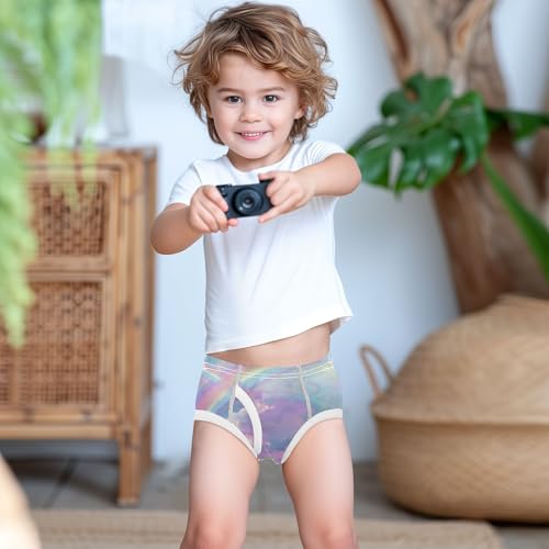 visesunny Boys Cotton Underwear Dreamy Rainbow Cloud Printed Toddler Soft Training Briefs Size 2T-8Y for Kids3