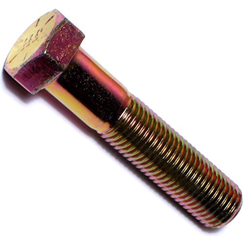 Hard-to-Find Fastener 014973253189 Grade 8 Fine Hex Cap Screws, 7/16-20 x 2, Piece-5, Yellow