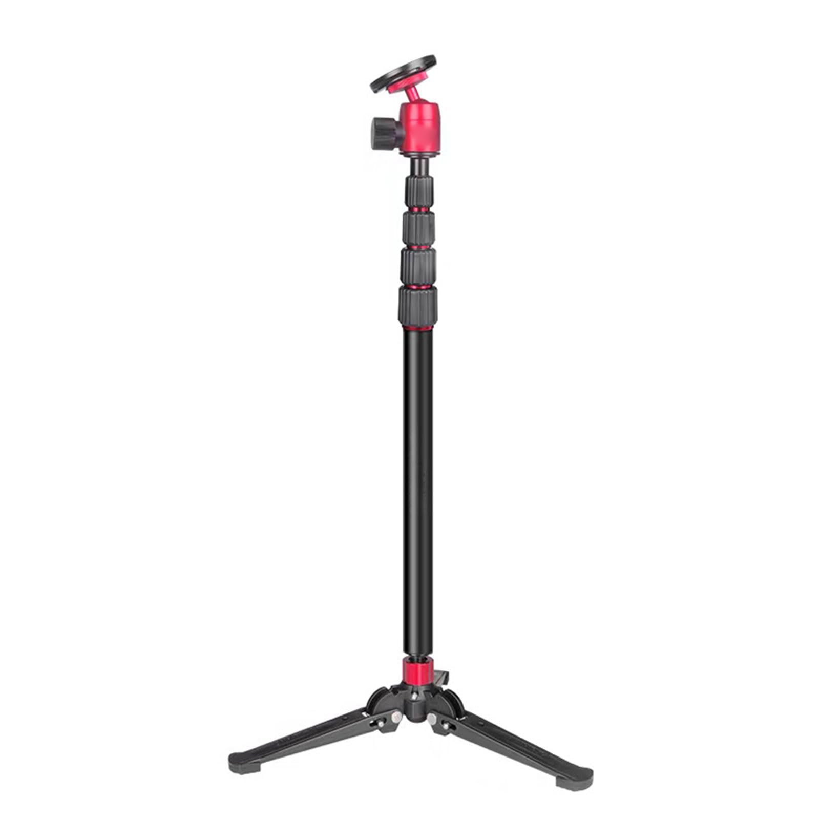 Statyw Golfowy, Magnetyczny Uchwyt na Telefon, Regulowany Stojak na Aparat z głowicą kulową 360° i Wysuwanymi Nogami ze Stopu Aluminium o Długości od 40 Cm do 160 Cm, Idealny do Treningu