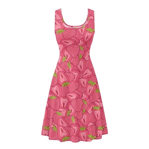 Image of TOADDITDO Womens Summer Sleeveless Tank Dress with 2 Side Pockets XS-4XL Plus Size