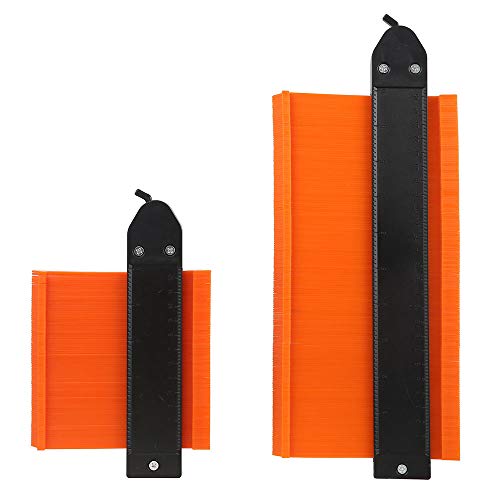 2 Pack Contour Gauge with Lock,wrightus Contour Gauge Profile Tool 5 Inch & 10 Inch Contour Gauge Duplicator Master Outline Measuring Profile Gauge for Corners,Woodworking Templates,Tiles,Laminate