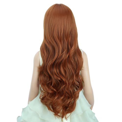 Image of PATTNIUM Grils Ginger Long Curly Wigs Heat Resistant Synthetic Hair Wig