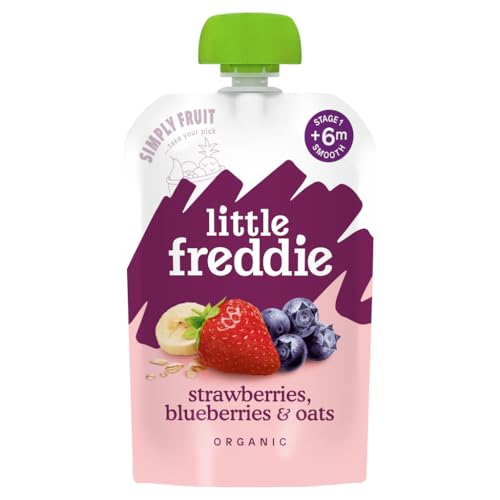 Little Freddie Organic Strawberries Blueberries & Oats Smooth Stage 1 +6m 100g