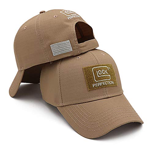 Gorra de béisbol ajustable khaki de algodón miniatura 4
