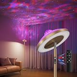 DUSKTEC Lampadaire 3-en-1 avec projecteur Galaxy Star et Aurore Boréale RGB...