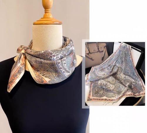 Image of 100% Mulberry Silk Scarf -21 inch Square Neckerchief with Gift Packed