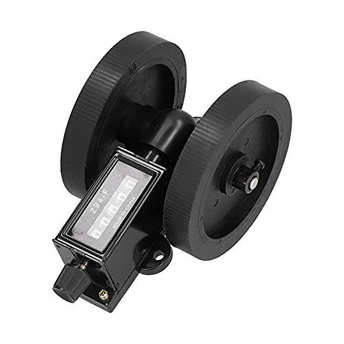 Mechanical Length Meter, Z94-F 5 Digit Digit Roller Type Meter Counter with Measuring Counter Rolling Wheel, for Measuring 0-99 Textile, Printing, Artificial Leather