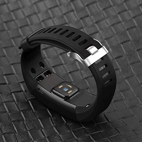 Oenfoto Compatible Vivosmart Hr Replacement Bands, Soft Silicone Bracelet Sport Wristband Strap Accessories With Screwdriver For Vivosmart Hr-Black #TOP5