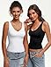 Avidlove Women's Black Tank Tops Deep V Neck Plunge Crop Sexy Top Going Out 2026 Trendy Summer Cami