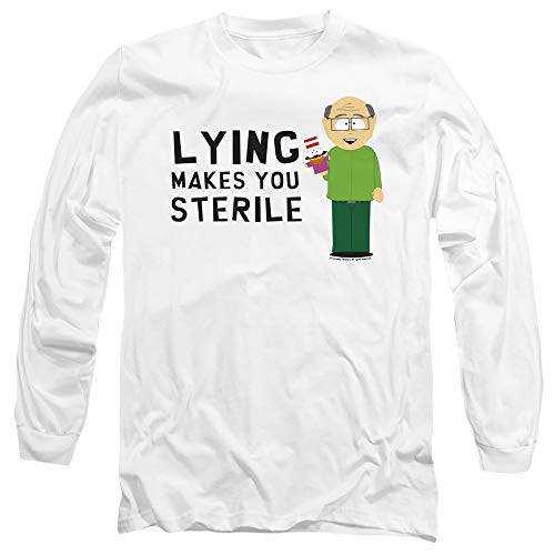 T-shirt South Park Blanc LOGOVISION Mixte en Coton à Manches Longues Taille XL