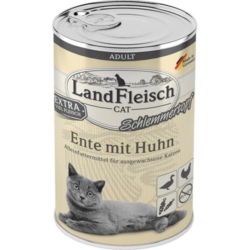 Landfleisch Katzenfutter LaFl. Cat Topf Ente und Huhn 400g