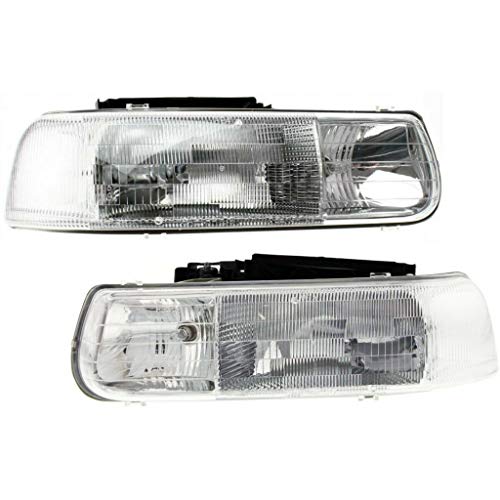For 1999-2002 Chevy Silverado 1500 Headlight Driver and Passenger Side Bulbs Included | CAPA Certified | GM2502187 GM2503187 | 16526133 16526134