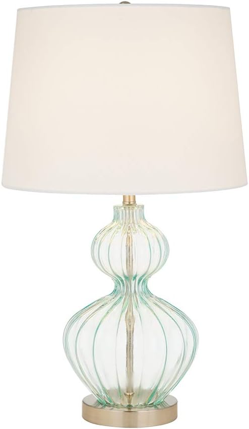 Exclusive Discount 🔥 Amazon Brand – Ravenna Home Modern Table Lamp With LED Light Bulb -23.75 Inches, Brushed Nickel with Blue Glass Cheapest 🛒 Amazon Brand – Ravenna Home Modern Table Lamp With LED Light Bulb -23.75 Inches, Brushed Nickel with Blue Glass